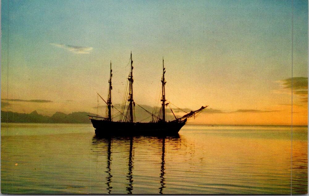 Bounty at Tahiti Vinoy Yacht Basin St. Petersburg FL Vintage Postcard SP17-25